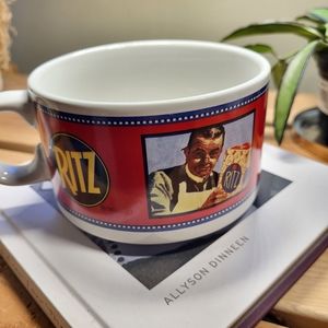 Ritz Primium Plus cracker soup bowl with finger handle from 1980s